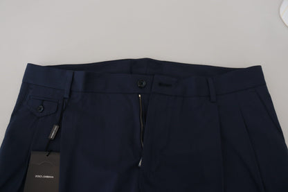 Chic Slim Fit Chinos in Blue - The Luxe Alliance