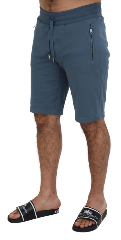  - Elegant Blue Bermuda Shorts - Regular Fit