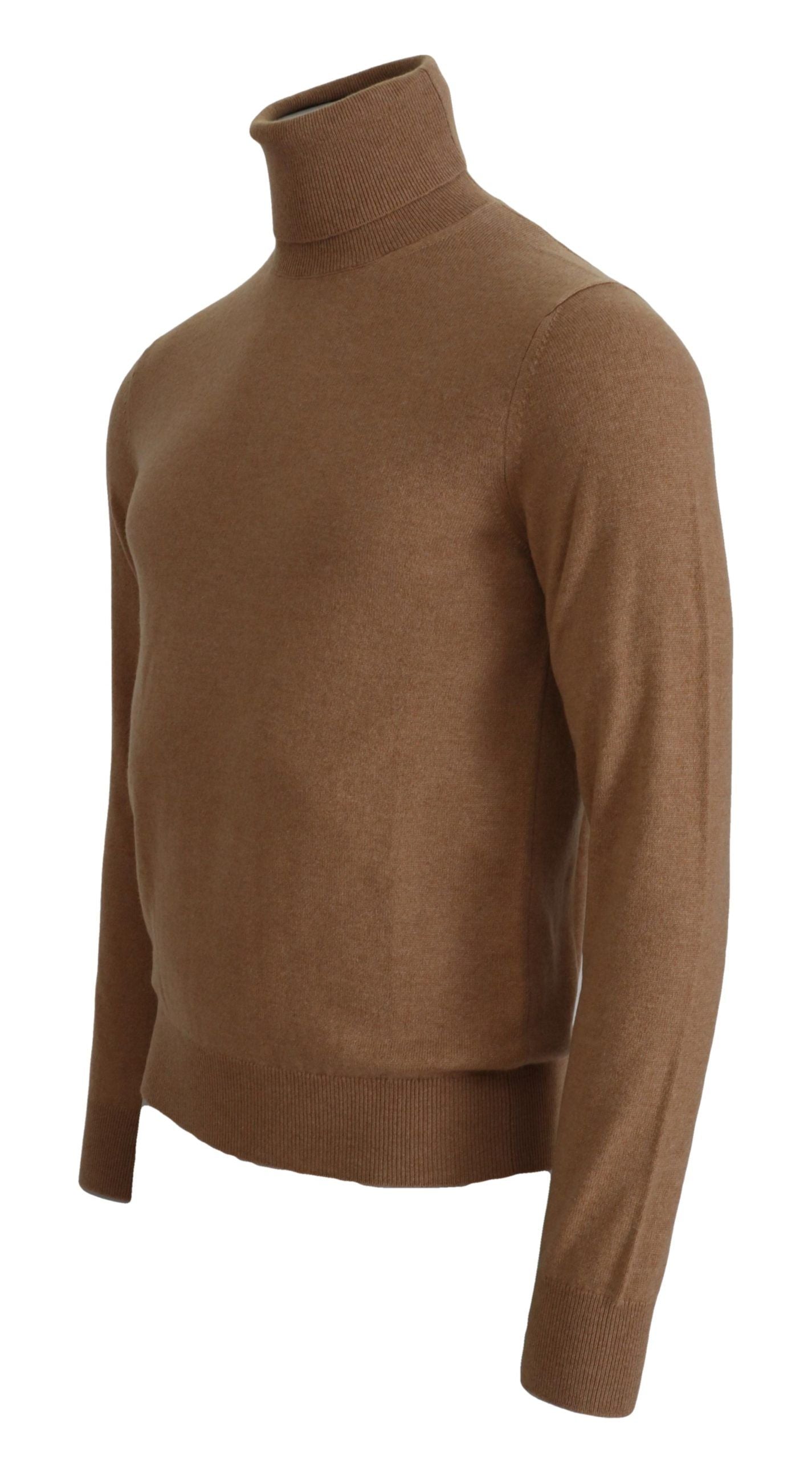  - Beige Cashmere Turtleneck Pullover Sweater