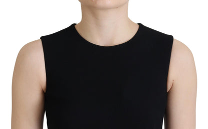  - Elegant Fit and Flare Black Sheath Dress