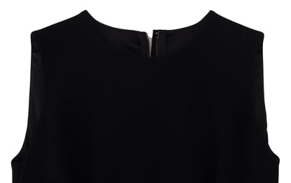  - Elegant Fit and Flare Black Sheath Dress