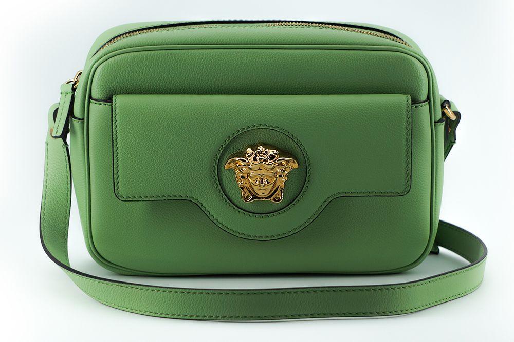 Elegant Mint Green Leather Camera Case Bag - The Luxe Alliance