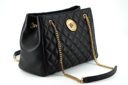  - Elegant Quilted Nappa Leather Tote Bag