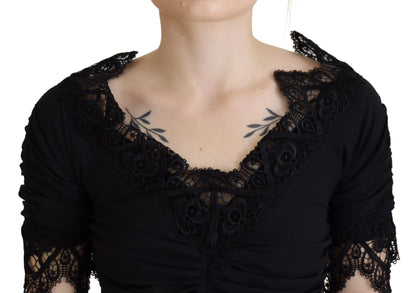  - Elegant Sheath Short Sleeve Midi Dress