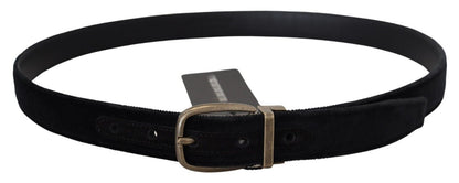  - Elegant Black Leather Belt