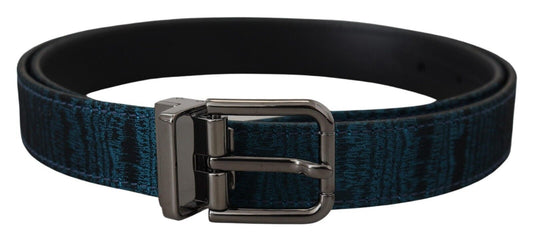  - Elegant Blue Jacquard Designer Belt