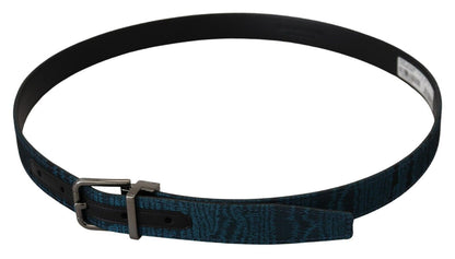  - Elegant Blue Jacquard Designer Belt