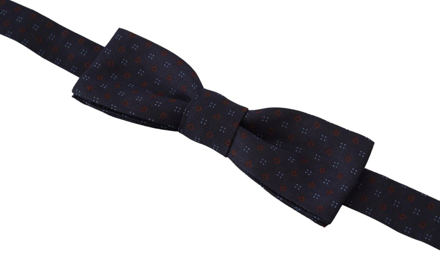  - Elegant Silk Blue Bow Tie