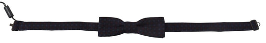  - Elegant Silk Blue Bow Tie