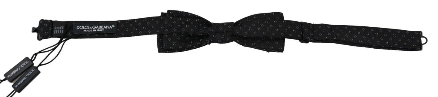  - Elegant Silk Black Bow Tie for Men