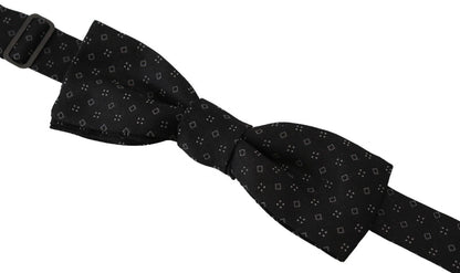  - Elegant Silk Black Bow Tie for Men