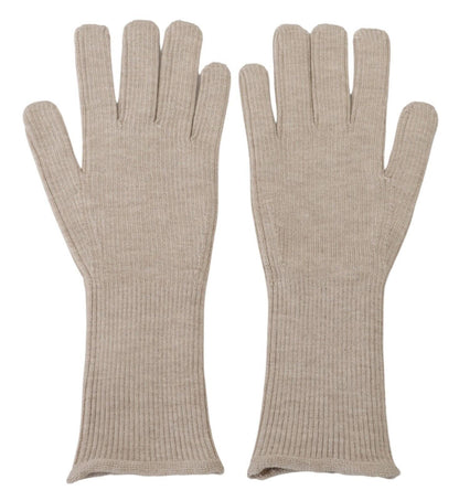  - Elegant Ivory Cashmere-Silk Blend Gloves