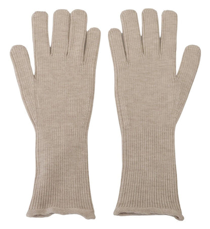  - Elegant Ivory Cashmere-Silk Blend Gloves