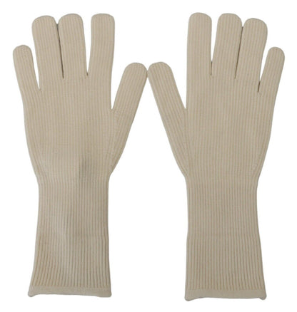  - Elegant White Cashmere Gloves