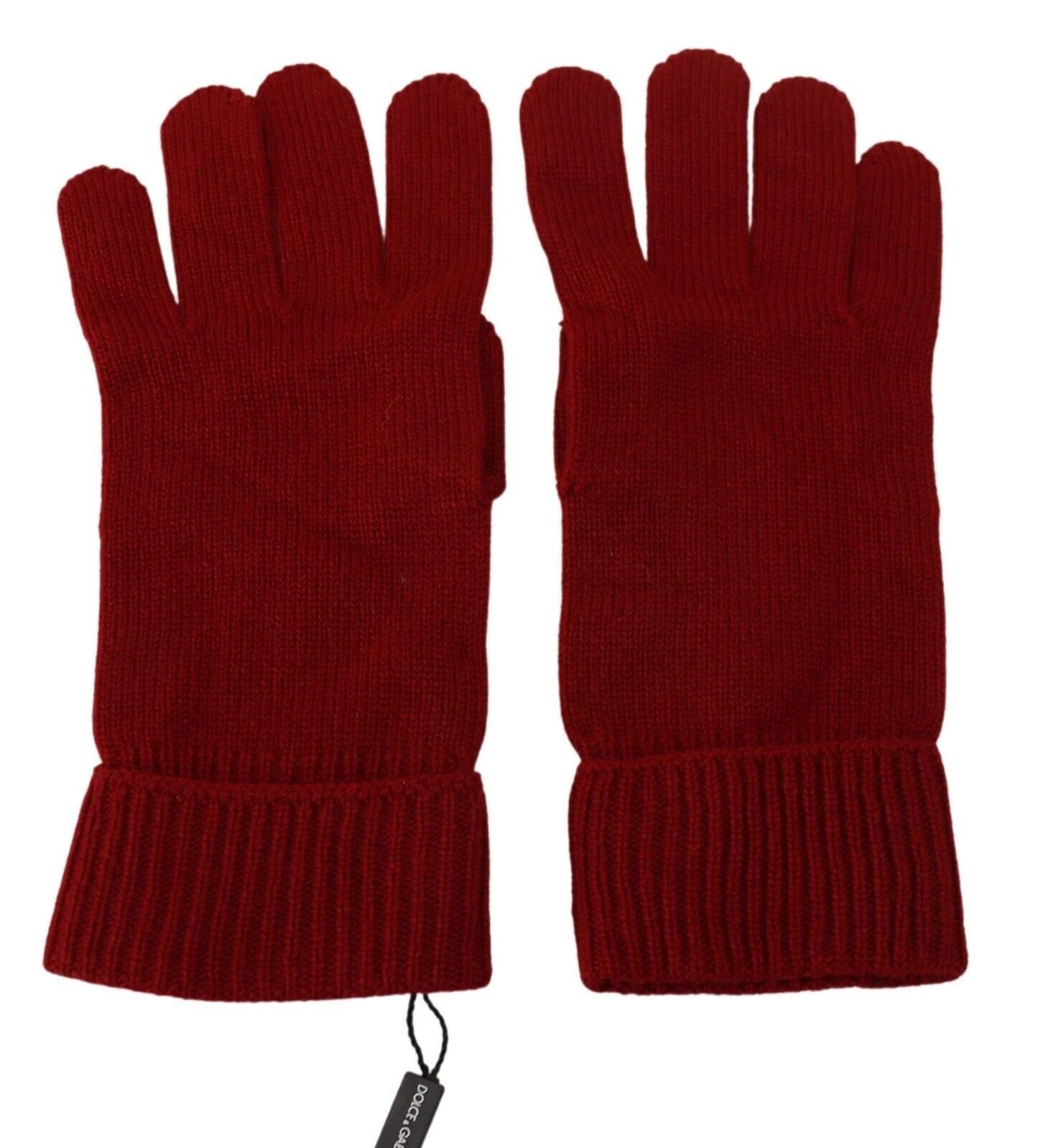  - Elegant Red Cashmere Winter Gloves