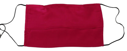  - Elegant Red Cotton Pleated Face Mask