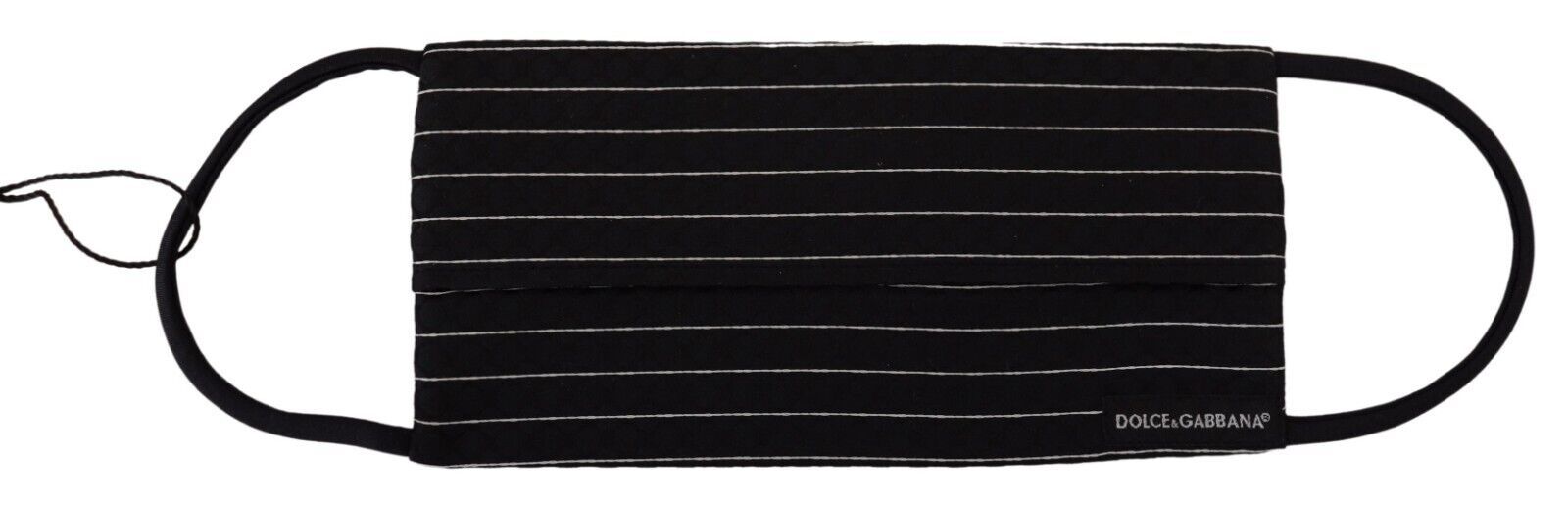Elegant Striped Silk Blend Face Mask by Dolce & Gabbana