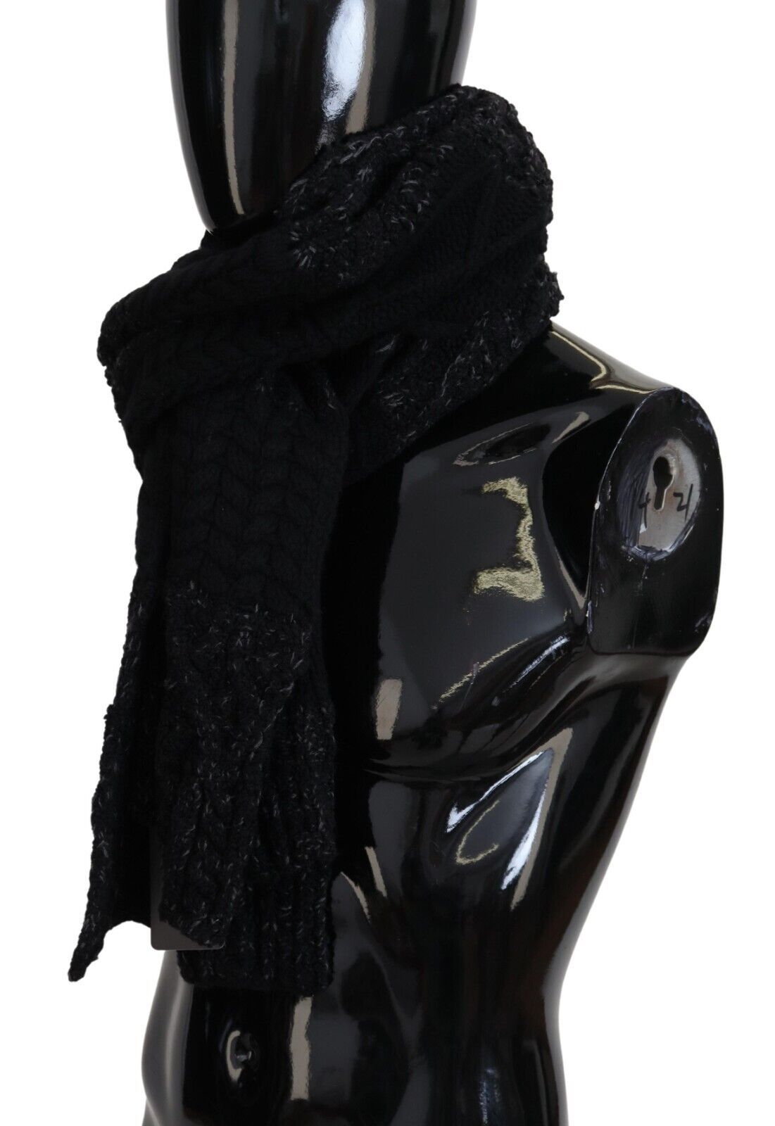  - Elite Black Wool Blend Men's Scarf