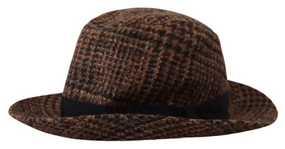  - Elegant Brown Fedora Hat - Winter Chic Accessory