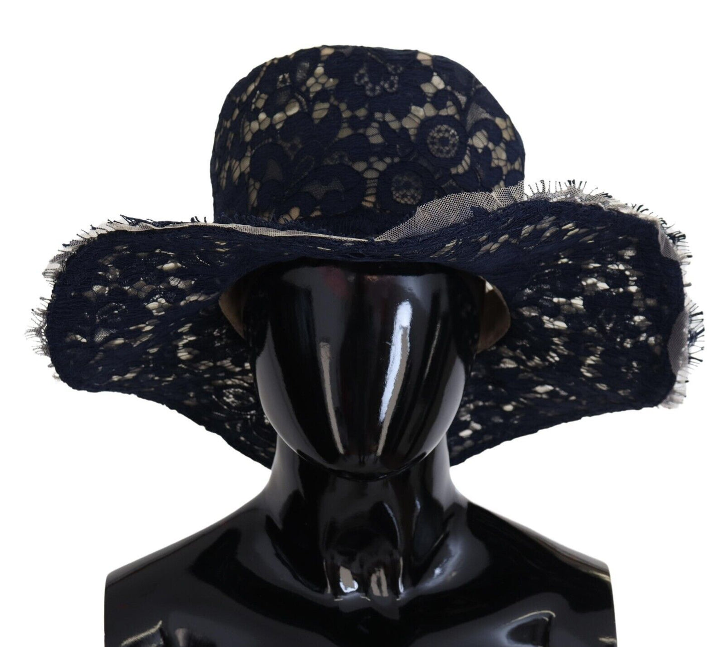  - Elegant Wide Brim Blue Hat