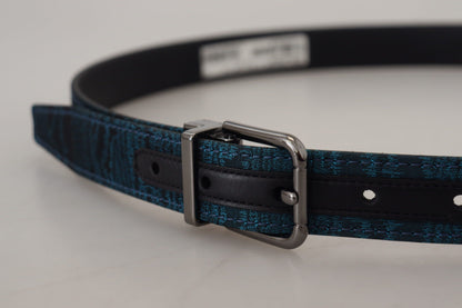  - Elegant Blue Jacquard Designer Belt