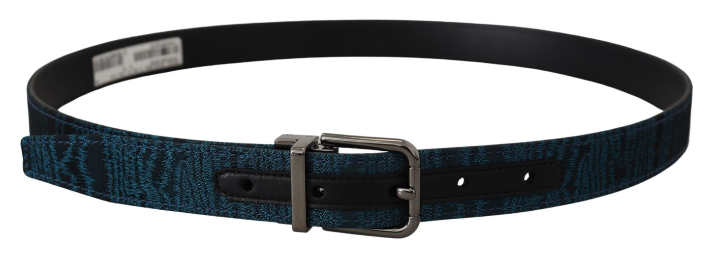  - Elegant Blue Jacquard Designer Belt