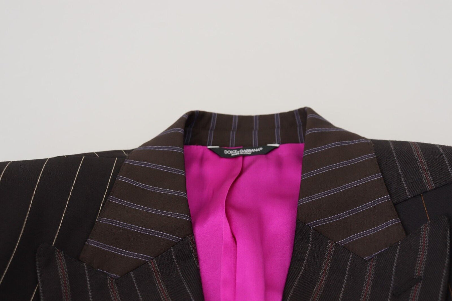  - Multicolor Wool Silk Blend Slim Fit Blazer