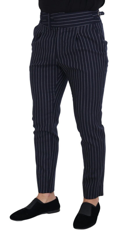  - Sophisticated Blue Wool Blend Trousers