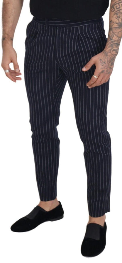  - Sophisticated Blue Wool Blend Trousers