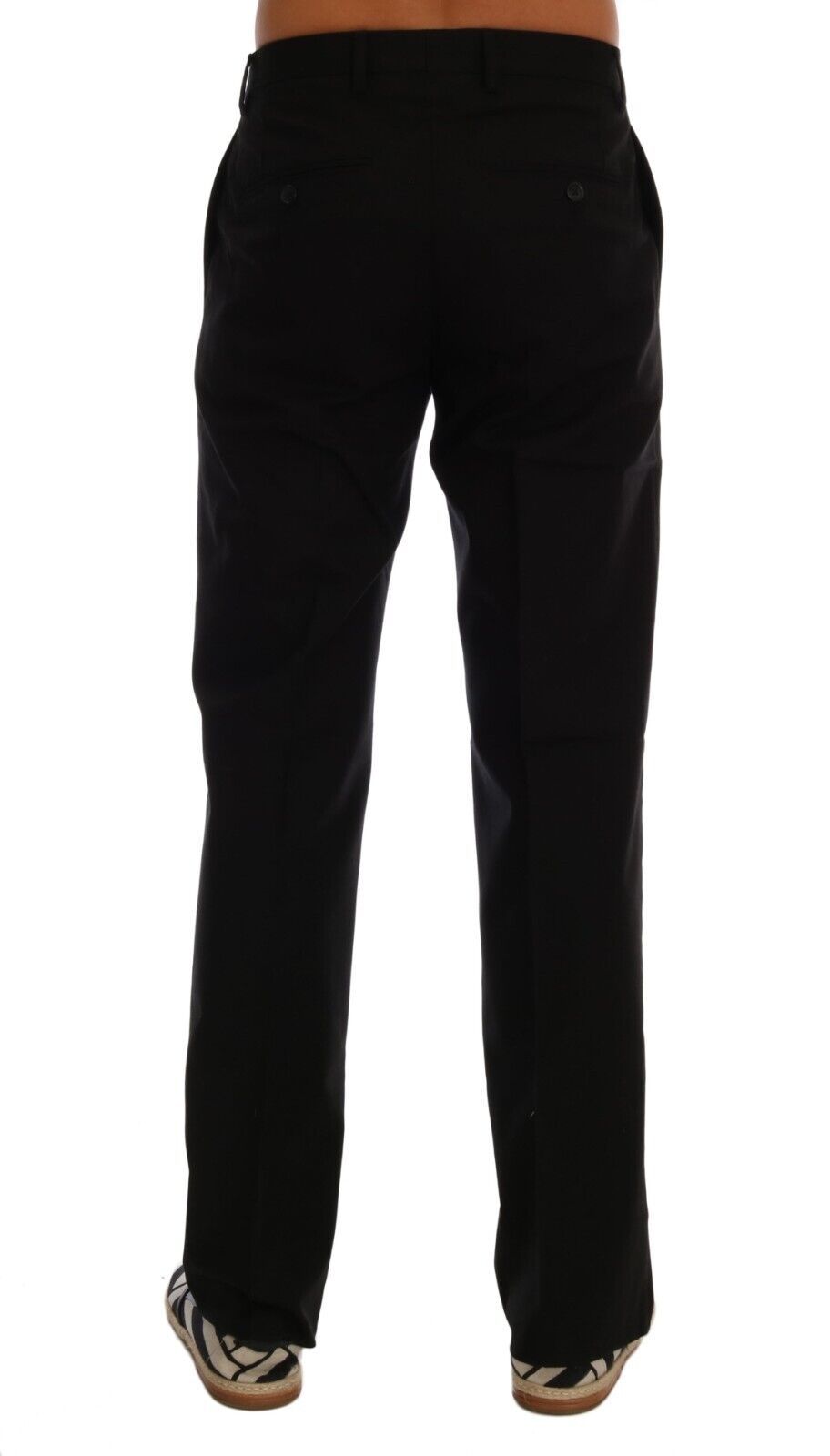  - Elegant Black Cotton Stretch Pants