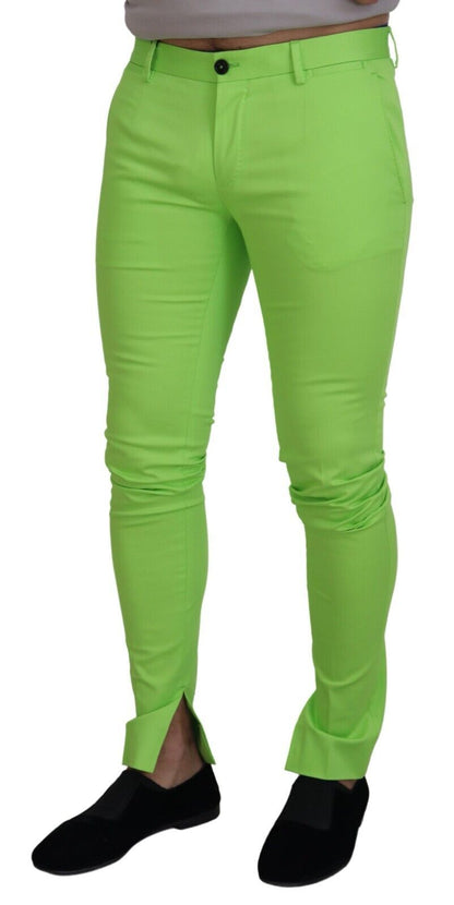  - Elegant Light Green Cotton Chinos