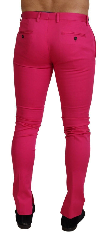  - Chic Pink Cotton Blend Trousers