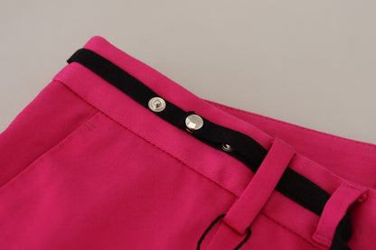  - Chic Pink Cotton Blend Trousers