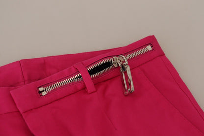  - Chic Pink Cotton Blend Trousers