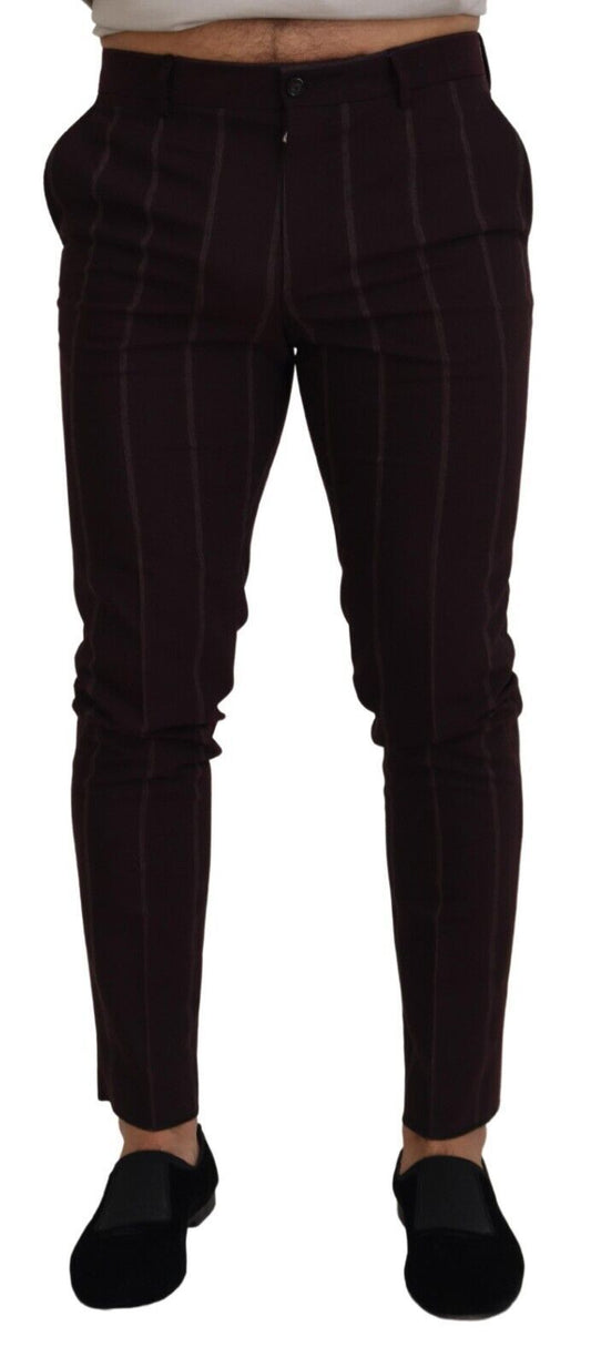  - Elegant Brown Wool Blend Trousers