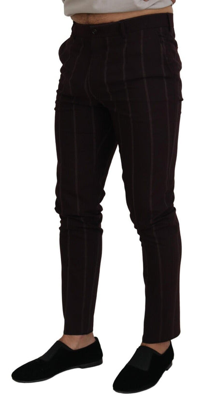  - Elegant Brown Wool Blend Trousers