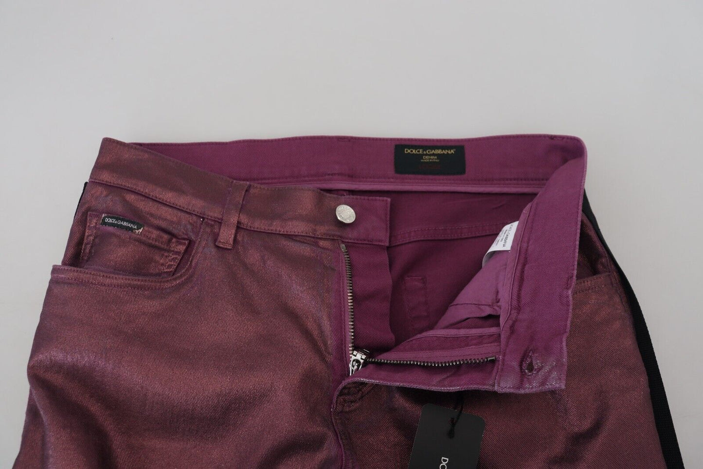  - Elegant Magenta Cotton Trousers