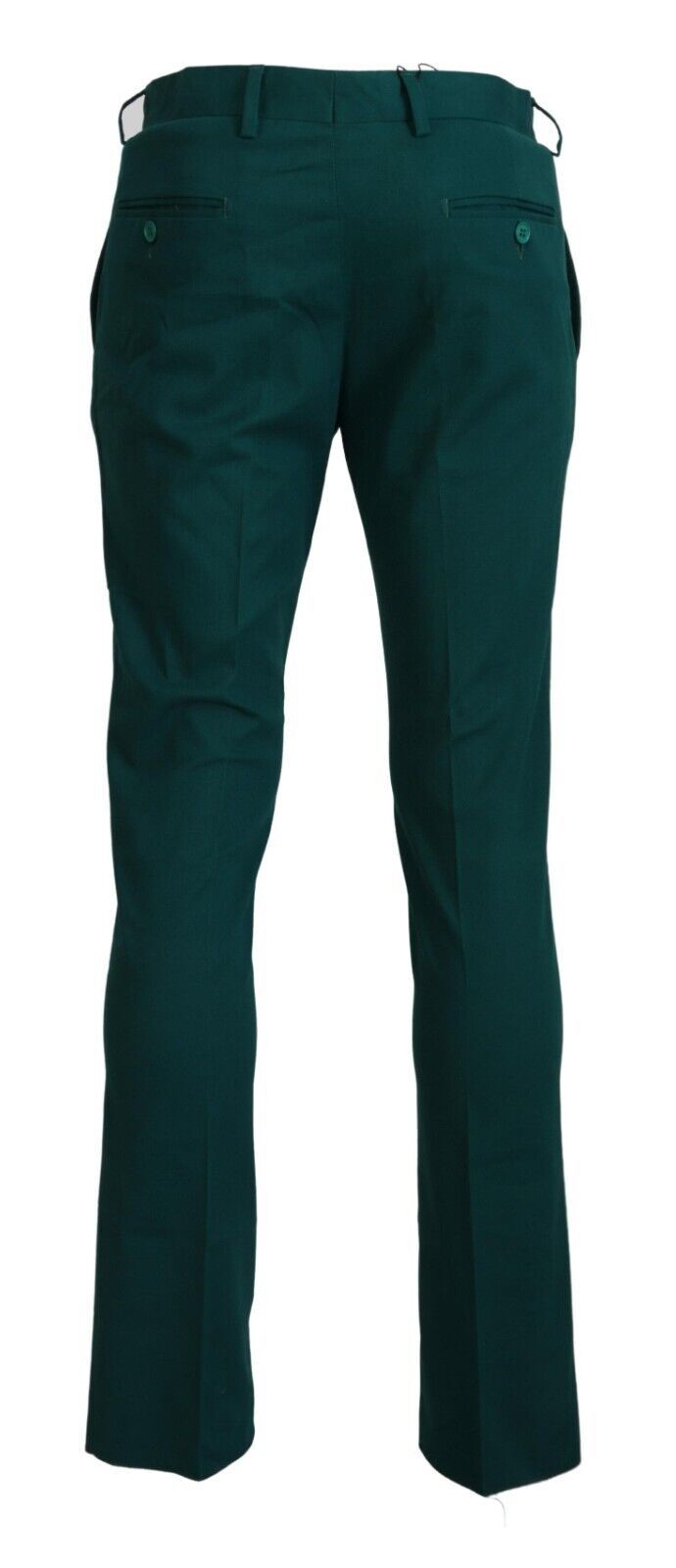  - Elegantly Tailored Green Pure Cotton Pants