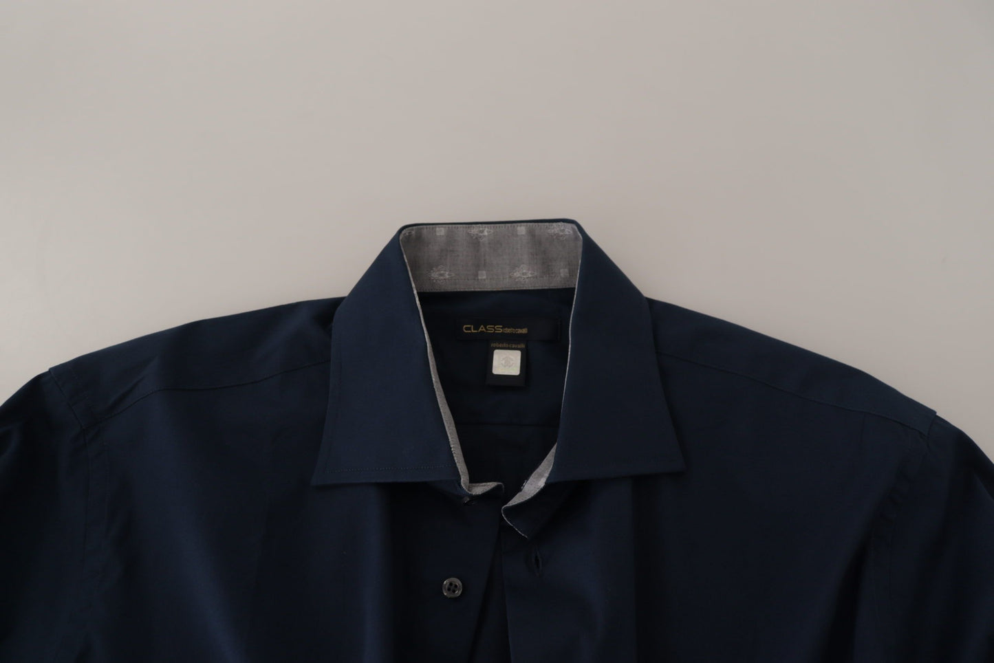  - Navy Elegance Cotton Dress Shirt