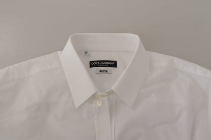  - Elegant Slim Fit White Martini Dress Shirt