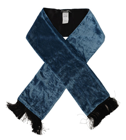  - Elegant Silk Men's Scarf in Regal Blue