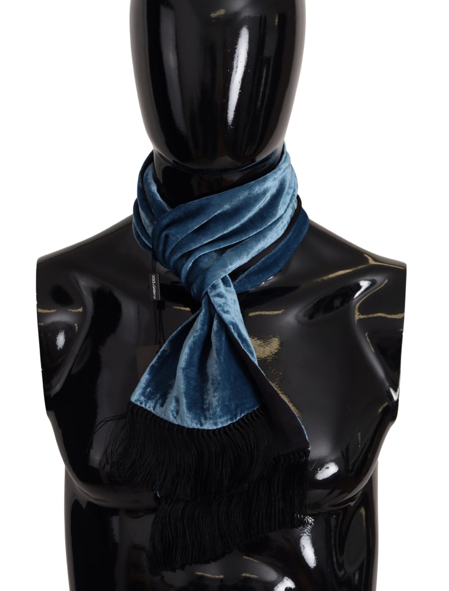  - Elegant Silk Men's Scarf in Regal Blue