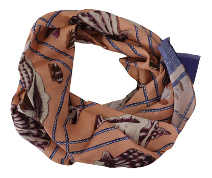  - Multicolor Seashell Linen Scarf for Men