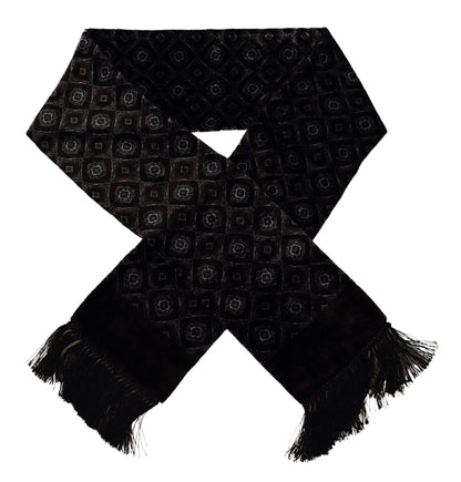  - Luxurious Brown Silk-Blend Men's Scarf