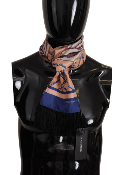  - Elegant Silk Men's Scarf Wrap - Multicolor Luxury Accessory