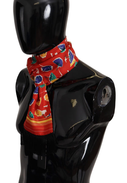  - Elegant Multicolor Silk Men's Scarf