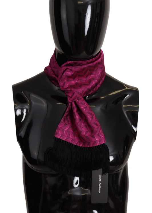  - Elegant Magenta Silk Men's Scarf Wrap