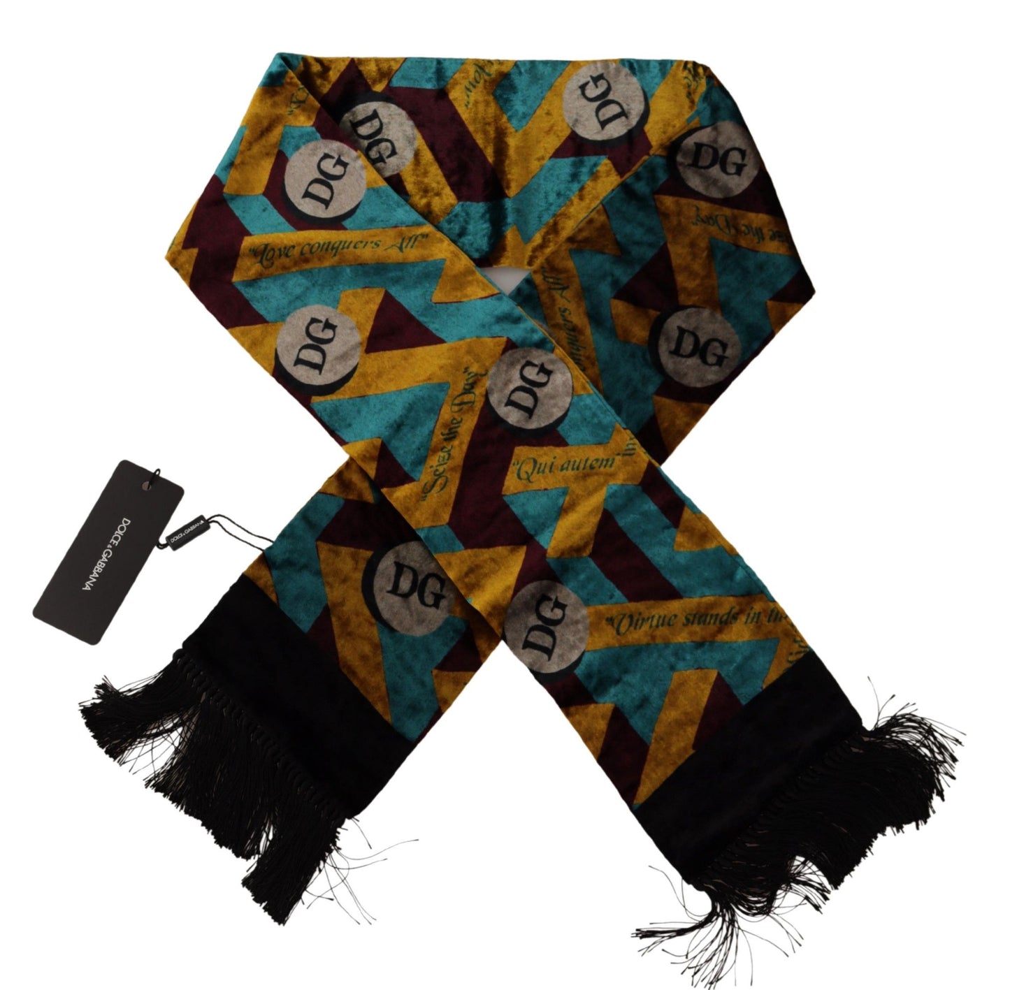  - Elegant Multicolor Silk Blend Men's Scarf