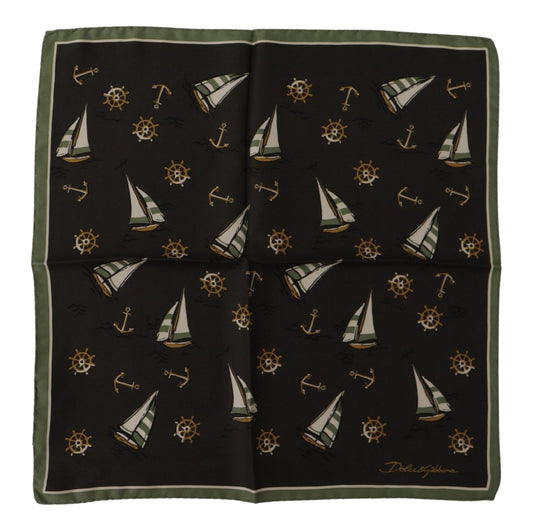  - Elegant Multicolor Silk Men's Square Scarf