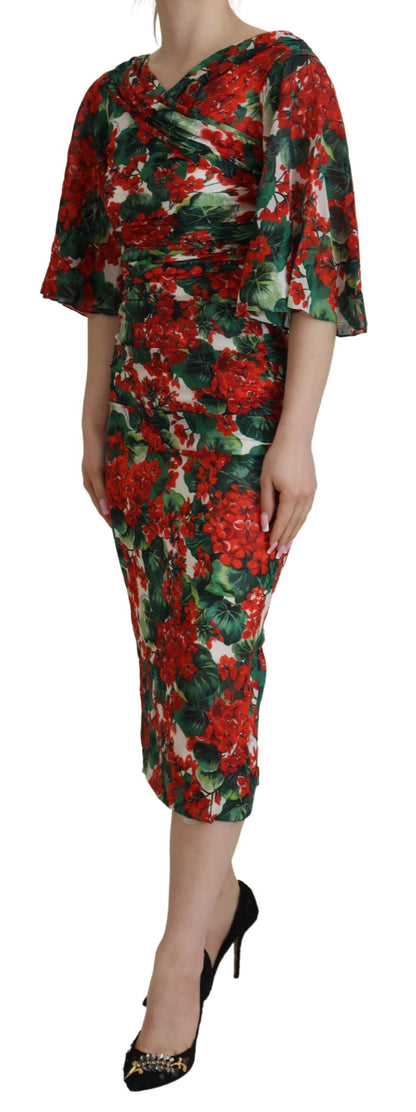  - Enchanting Floral Print Sheath Dress